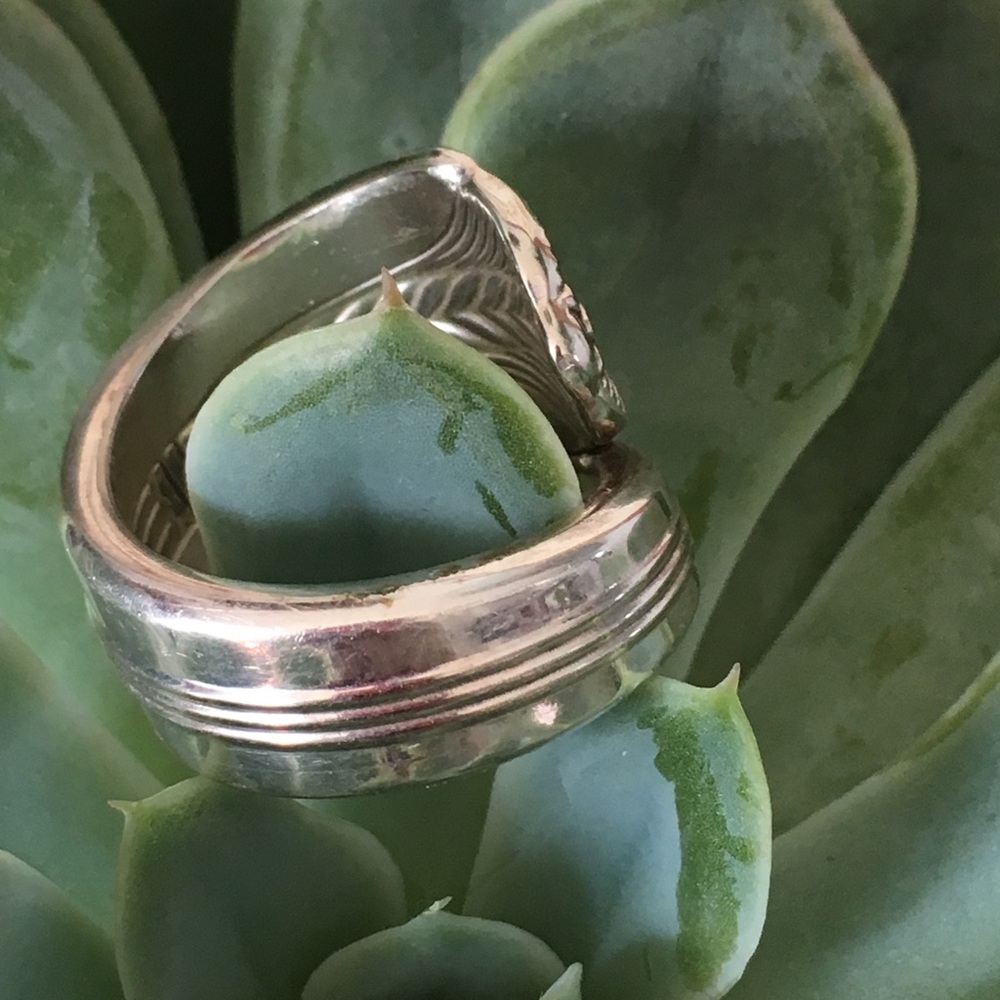 Silver spoon ring - Picture 2 of 3